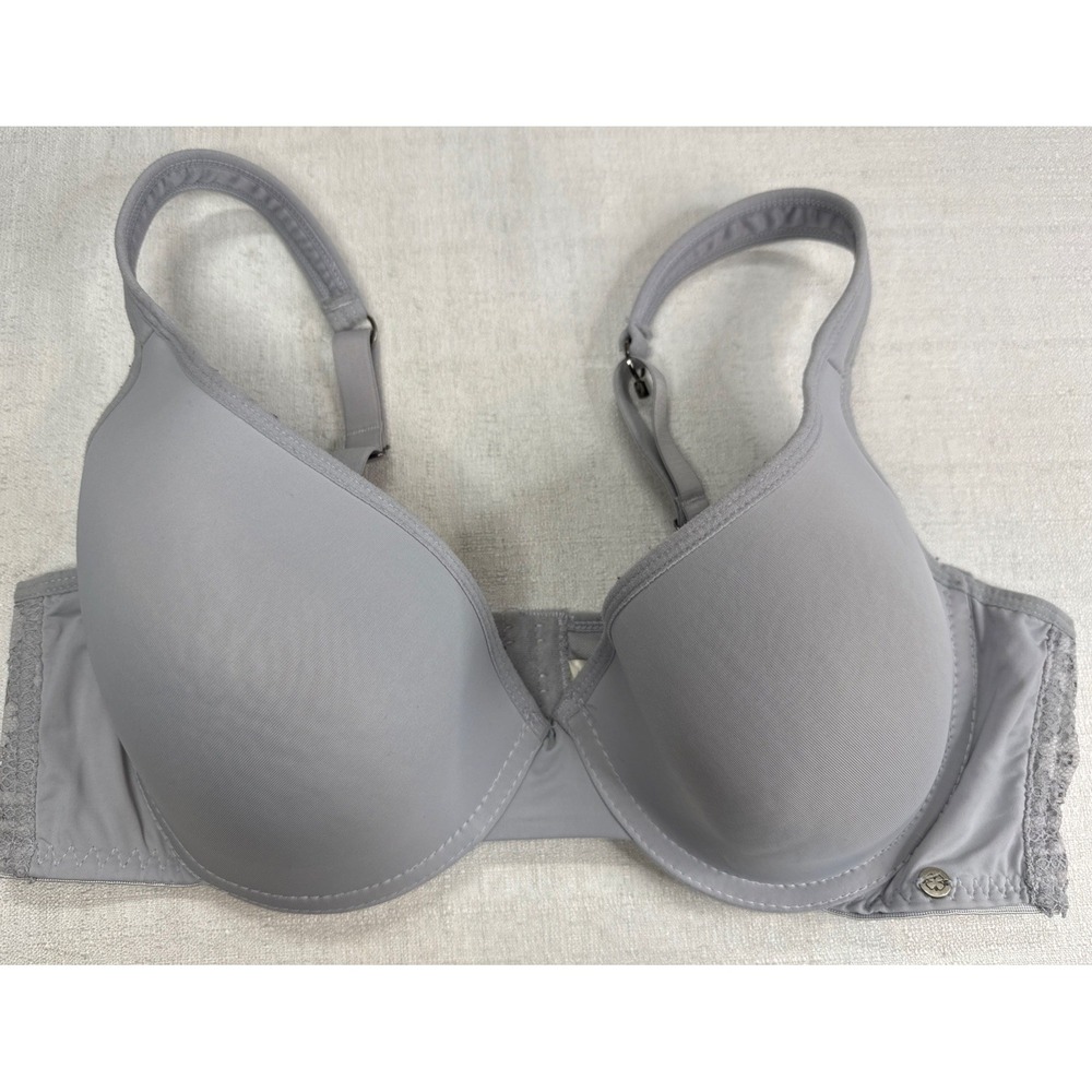 Women's Lucky Brand Grey 42C Bra Lace Back Underwire Adjustable Straps